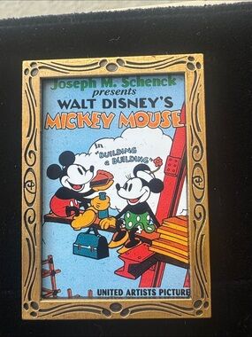 Walt Disney Mickey Mouse Framed Trading Pin- Gold Frame,